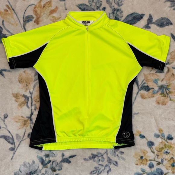 pearl izumi Tops - Pearl Izumi Women’s High-Vis Lime Short Sleeve Bike Racing Top S Zipper Front